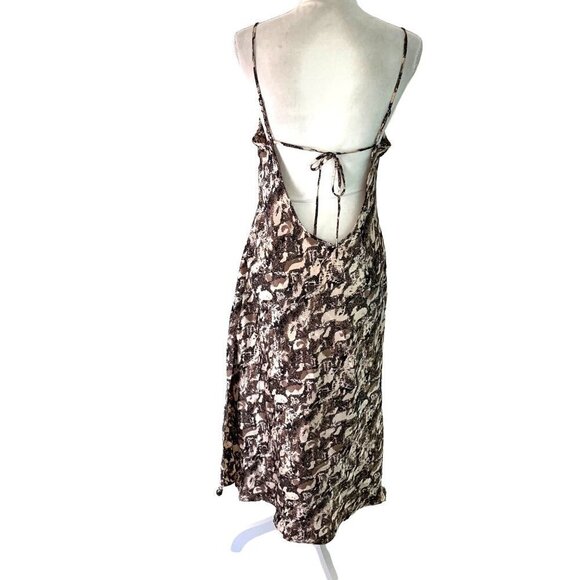 Expressions By California Dynasty Slip Nightgown Womens Size Medium Snake Print - Picture 2 of 12